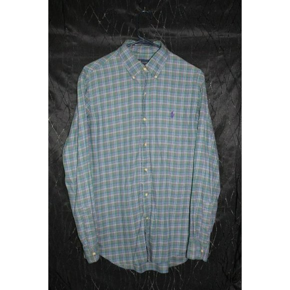 Ralph Lauren Green Red Blue Button Down / Size: M/ Rn#41381 - Picture 11 of 12